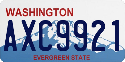 WA license plate AXC9921