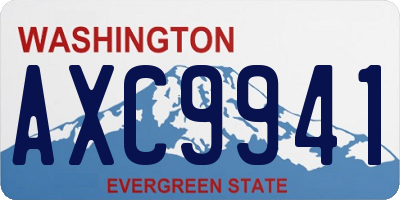 WA license plate AXC9941