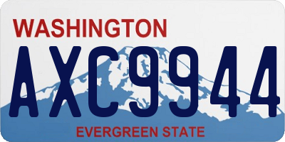 WA license plate AXC9944