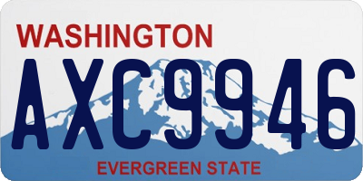 WA license plate AXC9946