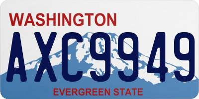 WA license plate AXC9949