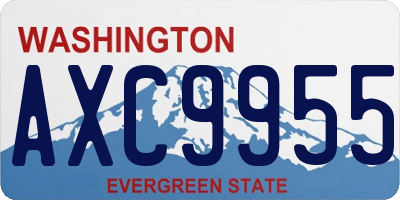 WA license plate AXC9955
