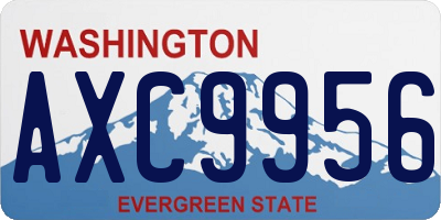 WA license plate AXC9956