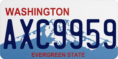 WA license plate AXC9959