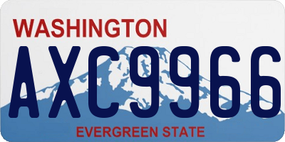 WA license plate AXC9966