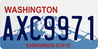 WA license plate AXC9971