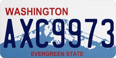 WA license plate AXC9973