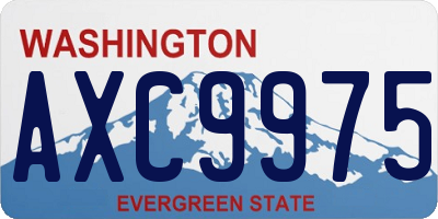 WA license plate AXC9975