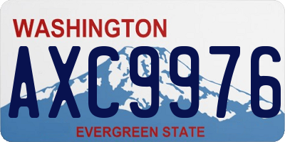 WA license plate AXC9976