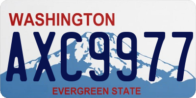WA license plate AXC9977