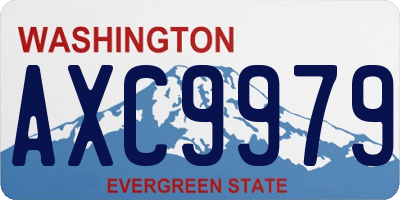 WA license plate AXC9979