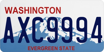 WA license plate AXC9994