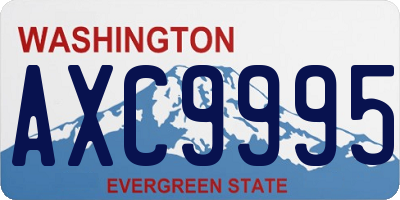 WA license plate AXC9995