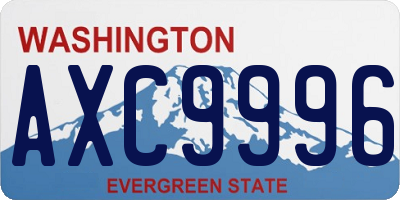 WA license plate AXC9996