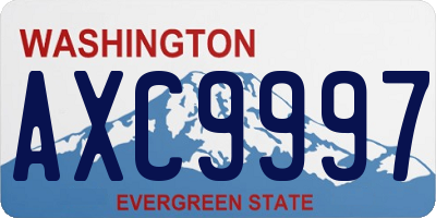 WA license plate AXC9997