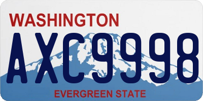 WA license plate AXC9998