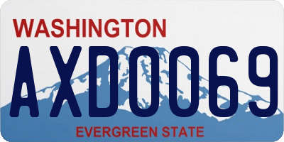 WA license plate AXD0069