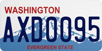 WA license plate AXD0095