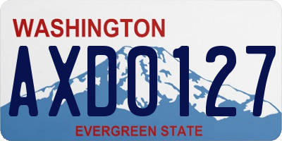 WA license plate AXD0127