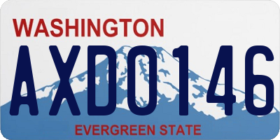 WA license plate AXD0146
