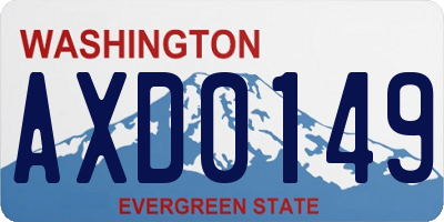 WA license plate AXD0149