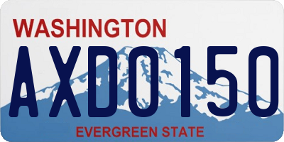 WA license plate AXD0150