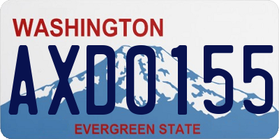 WA license plate AXD0155