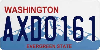 WA license plate AXD0161