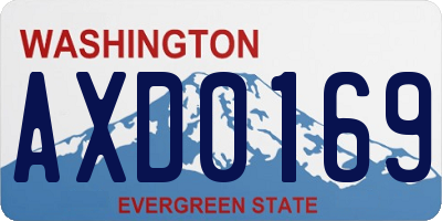 WA license plate AXD0169