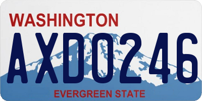 WA license plate AXD0246