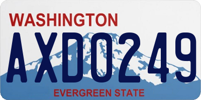 WA license plate AXD0249