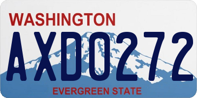 WA license plate AXD0272