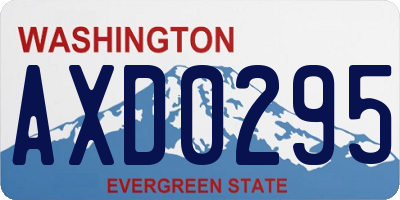 WA license plate AXD0295
