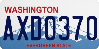 WA license plate AXD0370