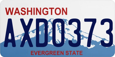WA license plate AXD0373