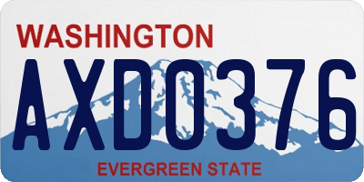 WA license plate AXD0376