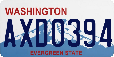WA license plate AXD0394