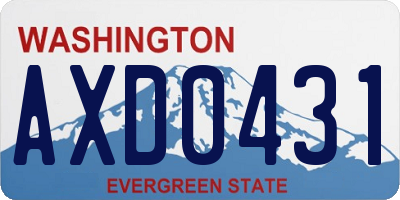 WA license plate AXD0431