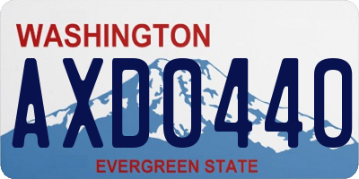WA license plate AXD0440