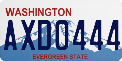 WA license plate AXD0444