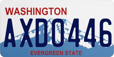 WA license plate AXD0446