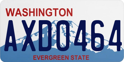 WA license plate AXD0464