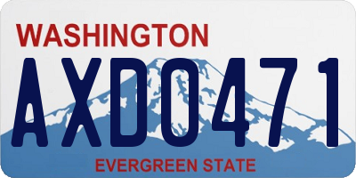 WA license plate AXD0471