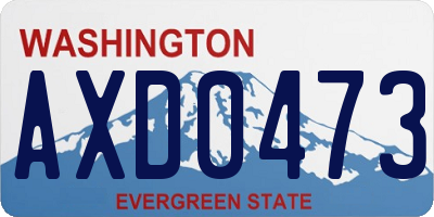 WA license plate AXD0473