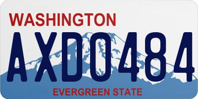 WA license plate AXD0484