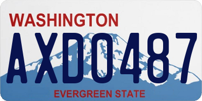 WA license plate AXD0487