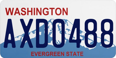 WA license plate AXD0488