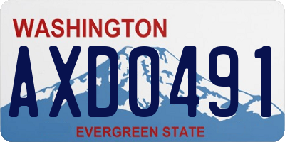 WA license plate AXD0491