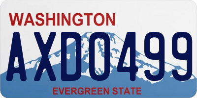 WA license plate AXD0499
