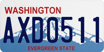 WA license plate AXD0511